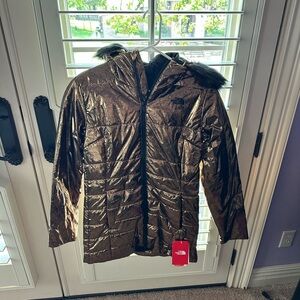 North face women’s Harway Insulated Parka (color: metallic copper) size small